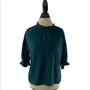 Madewell Clipdot Ruffle Top